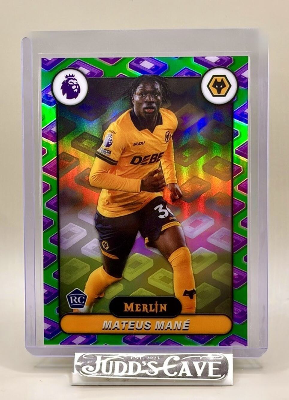 🚨 Topps Merlin Premier League RC Mateus Mané Wolverhampton Wanderers VHS SSP ⚽️